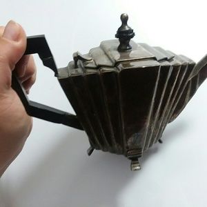 Vintage Art Deco Small Teapot Silver Plated